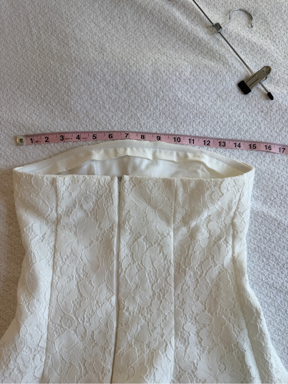 PrettyLittleThing White Lace Bandeau Straight Leg Jumpsuit NWT 6 - Picture 8 of 10
